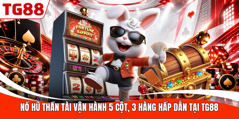 Nổ hũ Thần Tài vận hành 5 cột, 3 hàng hấp dẫn tại TG88